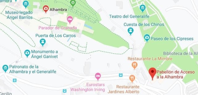 España-Alhambra-Granada-Mapa