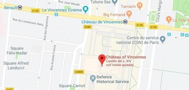 Francia-ChateauVincennes-Mapa