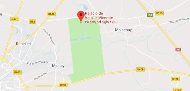 Francia-VauxLeVicomte-Mapa