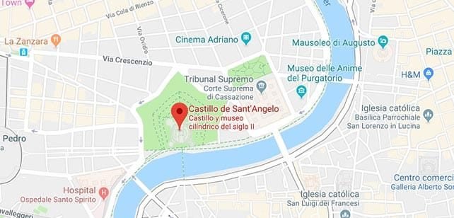 Italia-Roma-Castelo-mapa